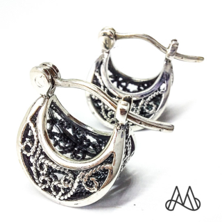 ARO PLATA ENVEJECIDA LEY 950 ARGOLLA CANASTILLO | PLATA | TALLA_UNICA