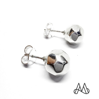 ARO PLATA LEY 925 BOLITA BISELADA | Blanco | Talla_unica - 1