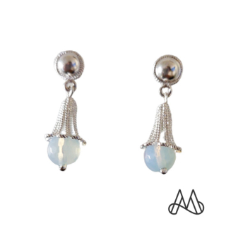 ARO COLGANTE PLATA LEY 925 COPIHUE PIEDRA LUNA | Blanco | Talla_unica - 1