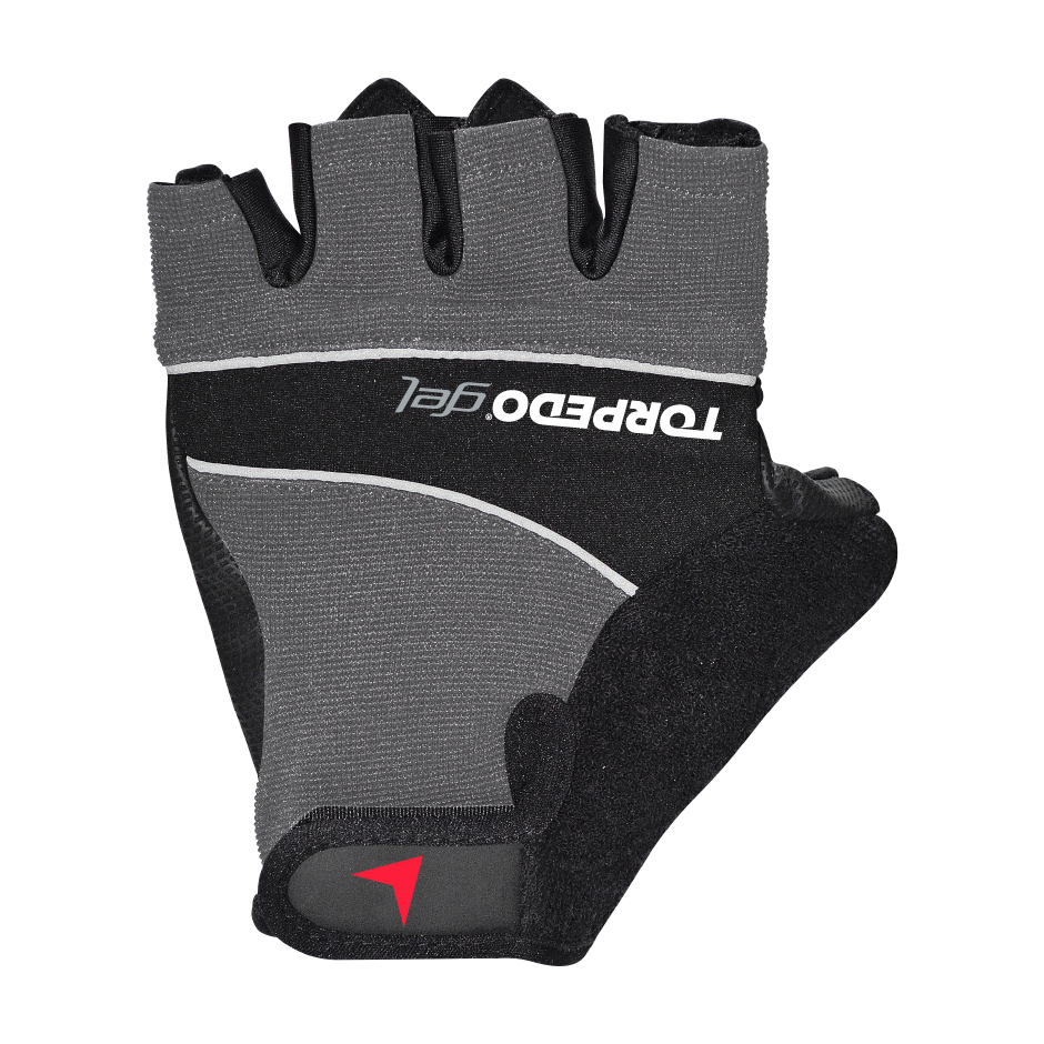 GUANTE TORPEDO CICLISTA GEL NEGRO - GRIS - 5