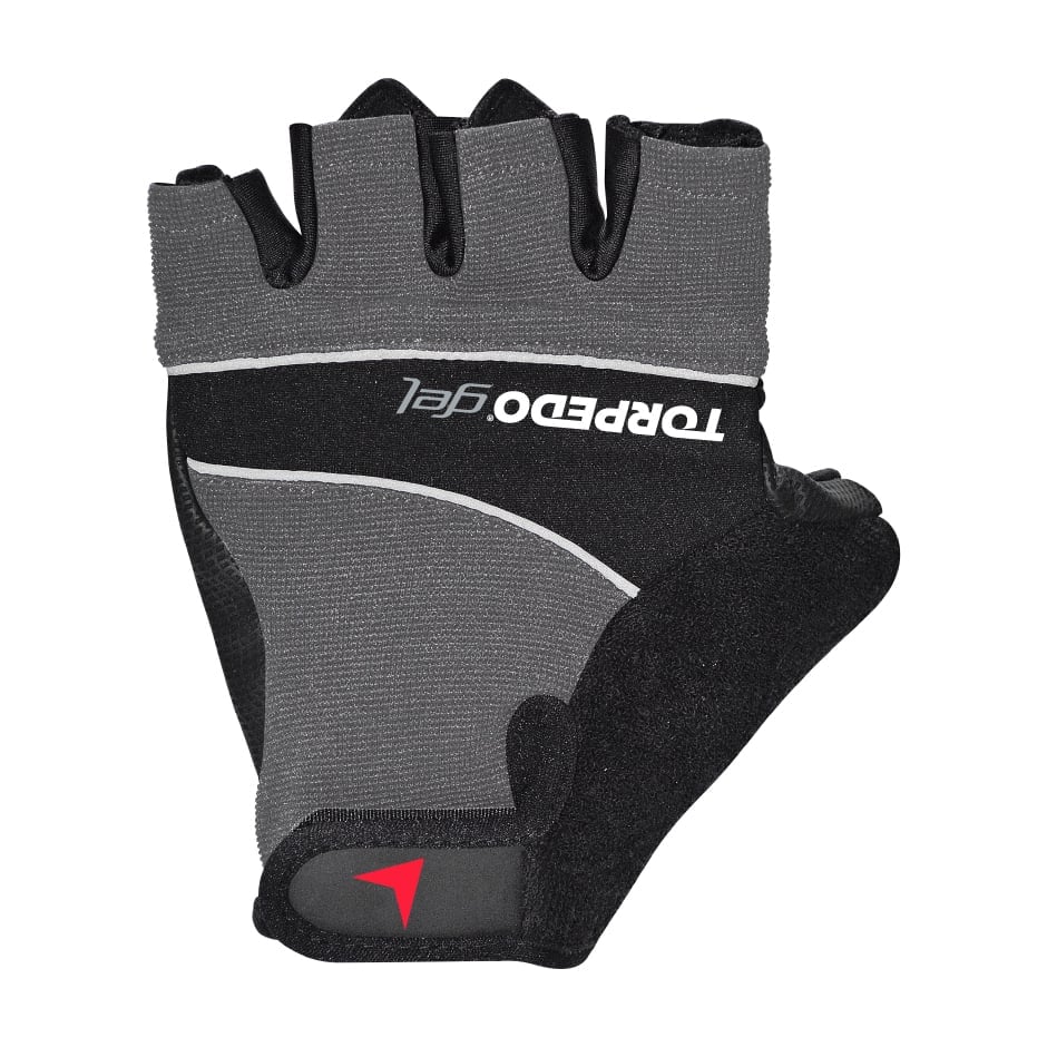 GUANTE TORPEDO CICLISTA GEL NEGRO GRIS - 2