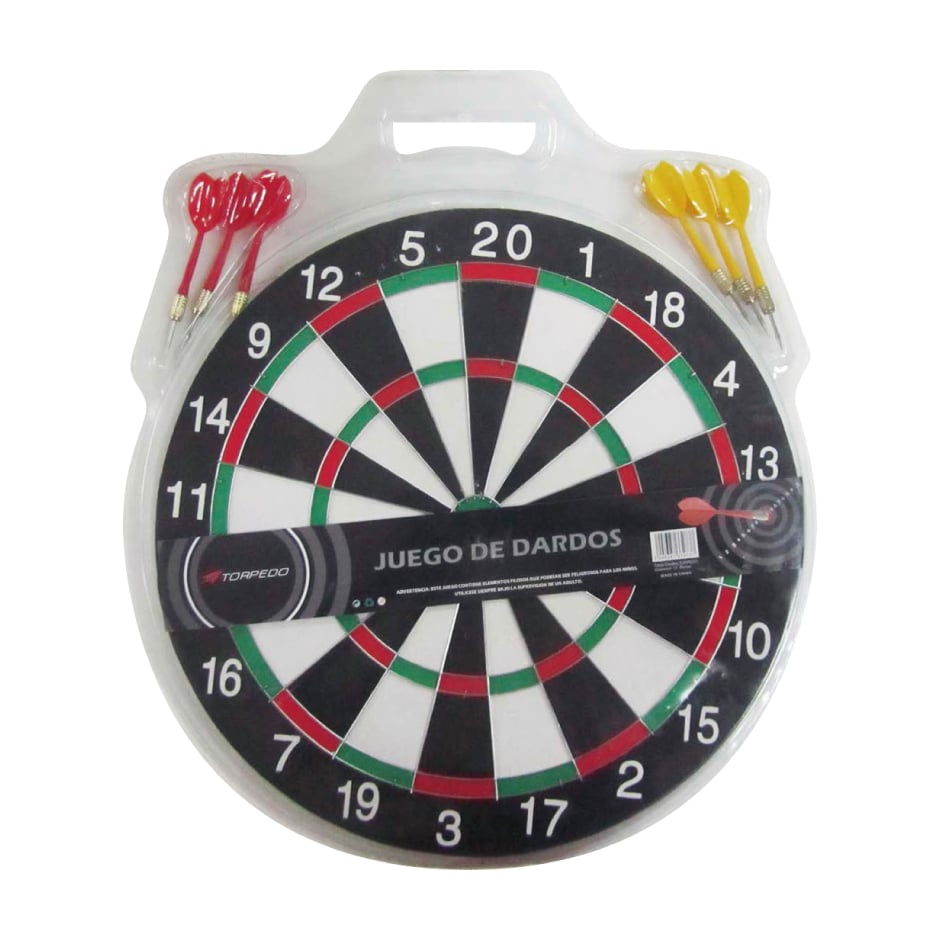 TABLA DARDOS TORPEDO MULTICOLOR DIAMETRO 17'' - 1