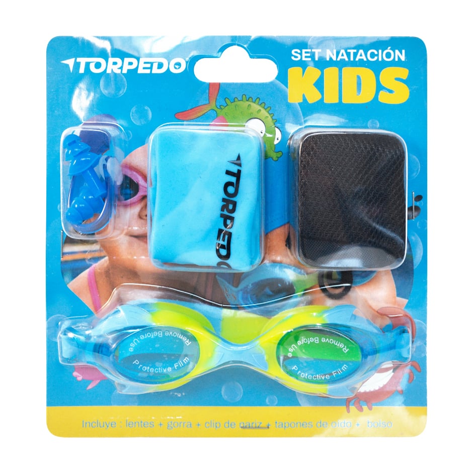 SET NATACION TORPEDO JUNIOR AZUL REY - 1