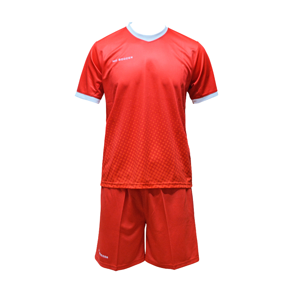 SET CAMISETA + SHORT UNISEX HO SOCCER TORM ROJO - NARNAJO FLUOR - 1