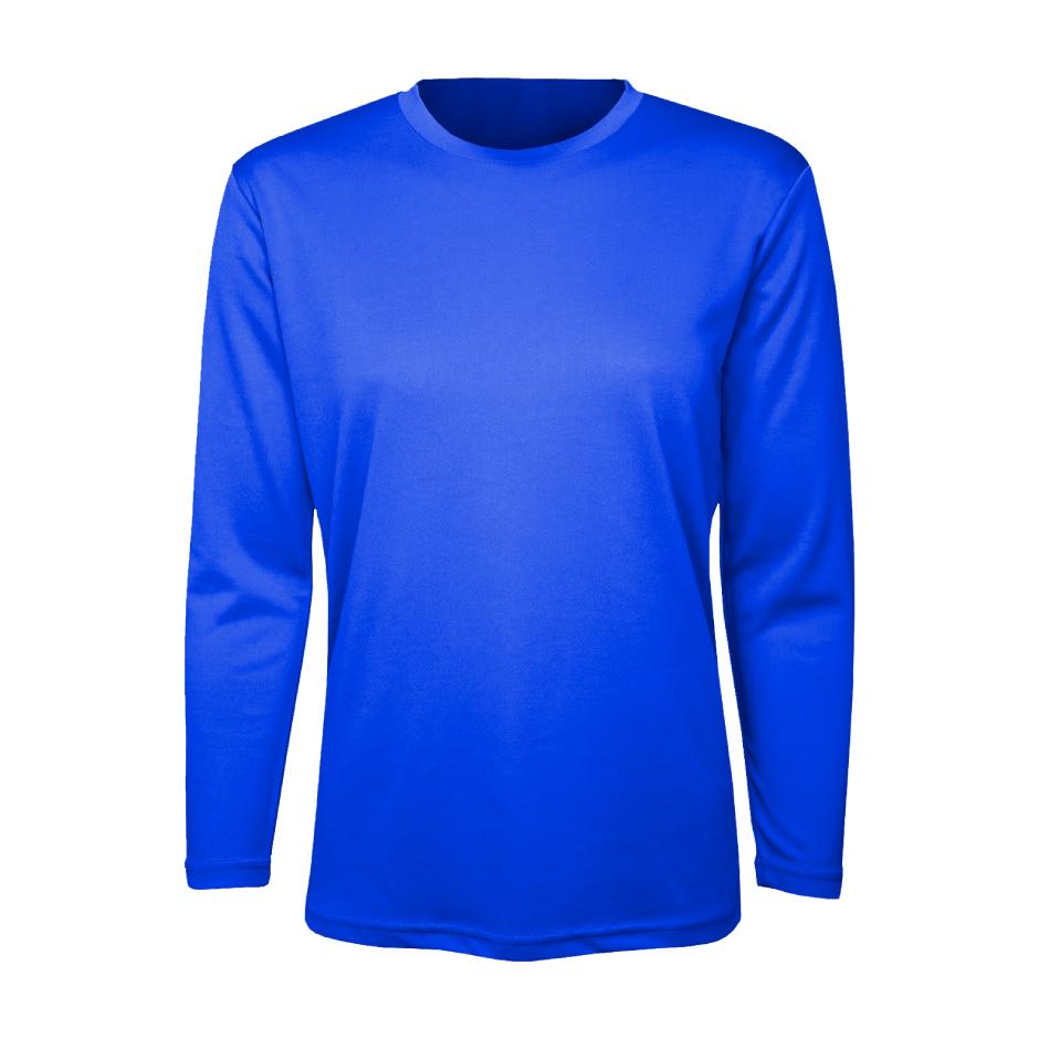 POLERA MANGA LARGA HOMBRE AZUL ADULTO GEO POLYPRINT - 1