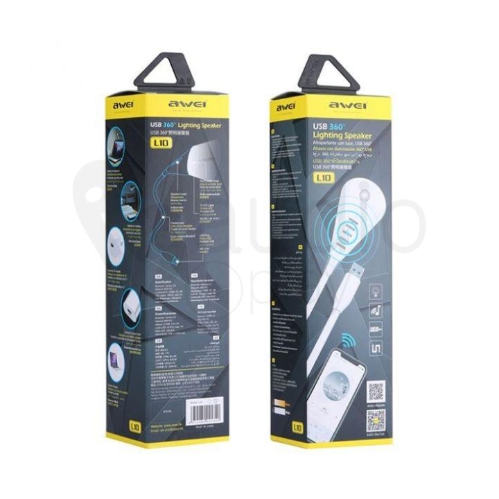 PARLANTE AWEI BLUETOOTH Y LÁMPARA L10 NEGRO - 4