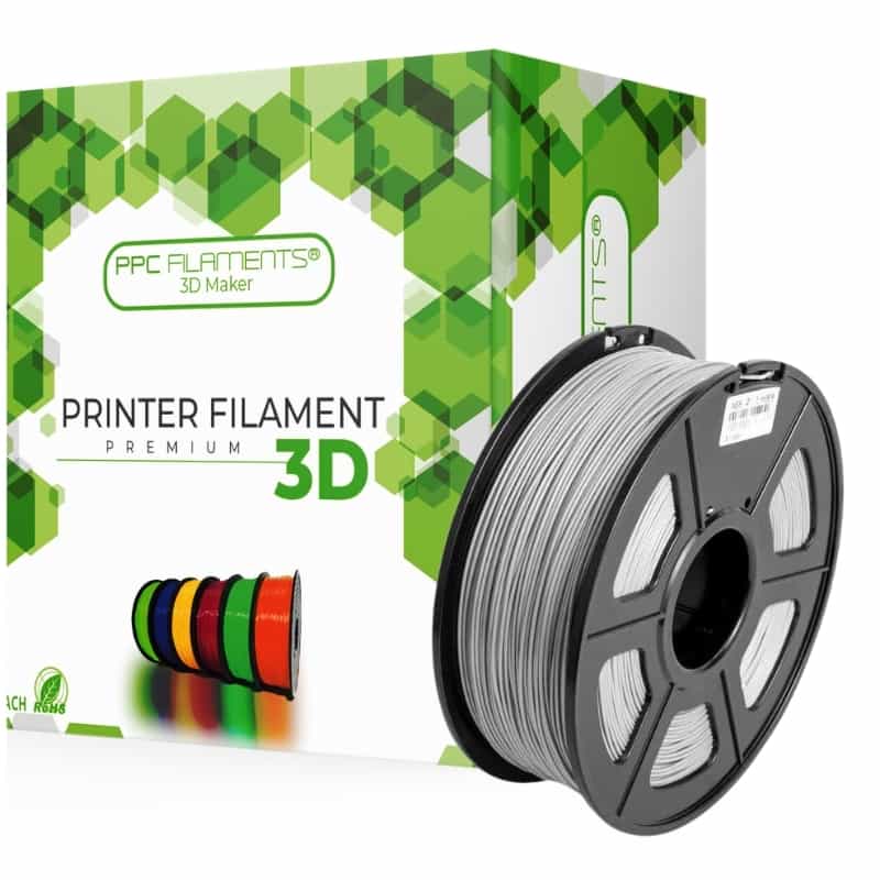 FILAMENTOS PLA SEDA PPC 1KG 1.75MM PLATA | FILAMENTOS - 1