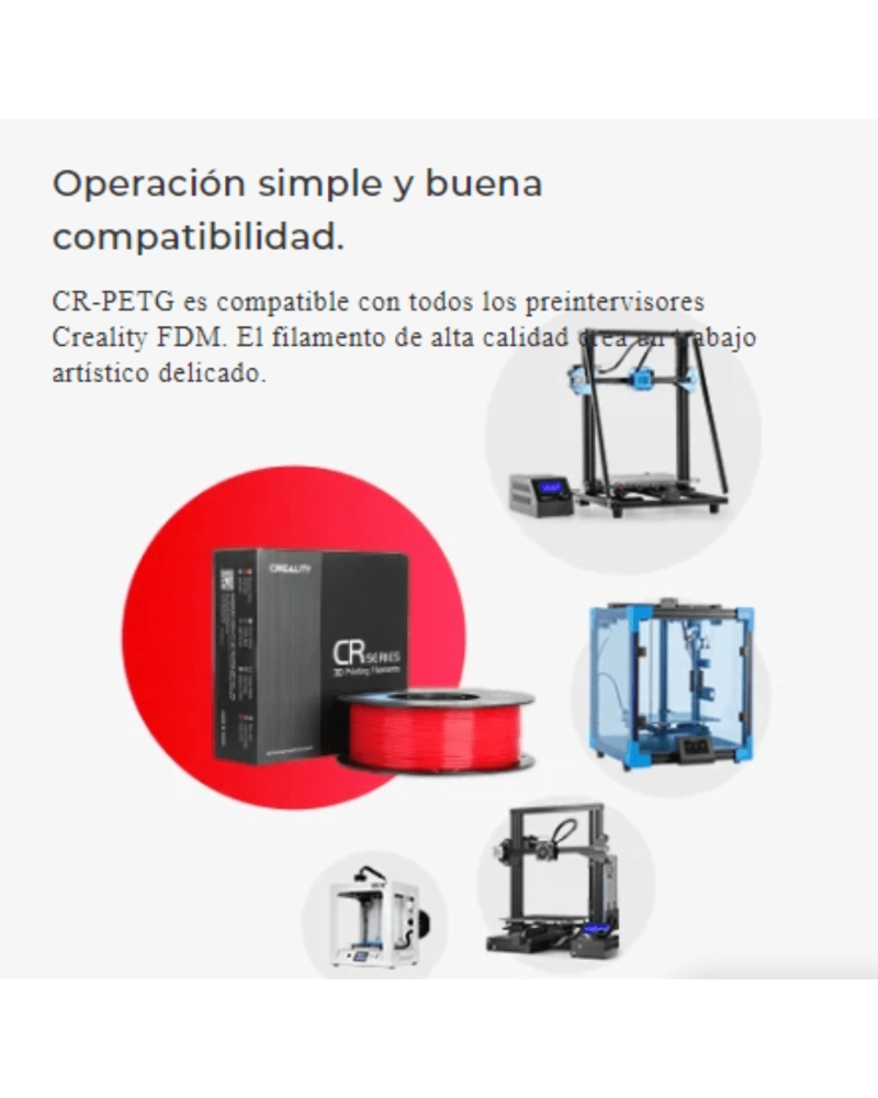 FILAMENTO CREALITY IMPRESORAS 3D FDM 1KG PETG AZUL TRANSPARENTE S - 8