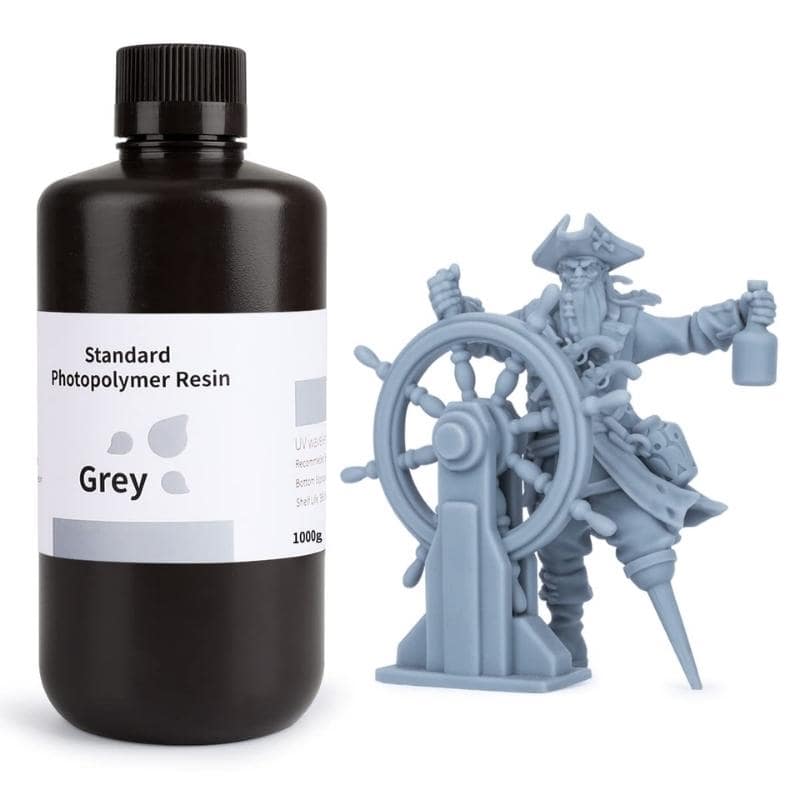 RESINA 3D GRIS PARA IMPRESORAS 3D 1000G ELEGOO | RESINAS - 2