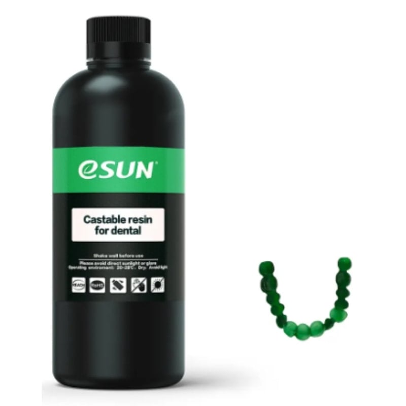 RESINA 3D CASTABLE DENTAL VERDE PARA IMPRESORAS 3D 1000G ESUN | RESINAS - 2