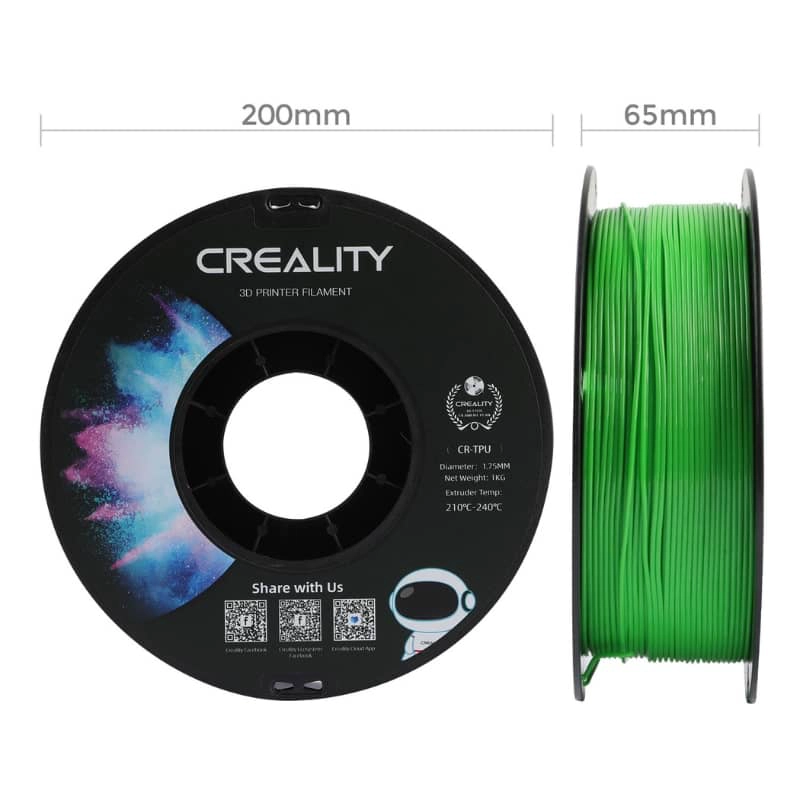 FILAMENTO 3D TPU 1KG VERDE CREALITY | FILAMENTOS - 2