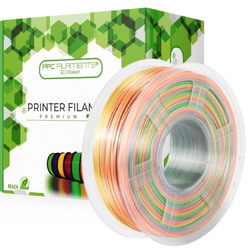 FILAMENTO 3D PLA SEDA ARCOIRIS / RAINBOW 1KG PPC | FILAMENTOS - 1