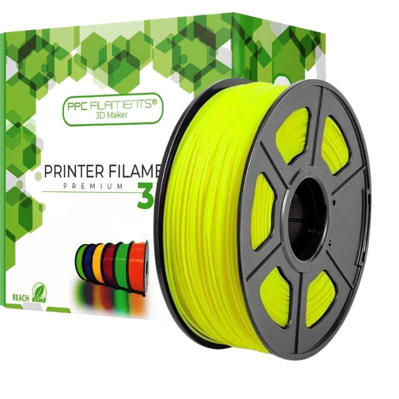 FILAMENTO 3D PLA BRILLA EN OSCURIDAD AMARILLO 1KG PPC FILAMENTS | FILAMENTOS - 1