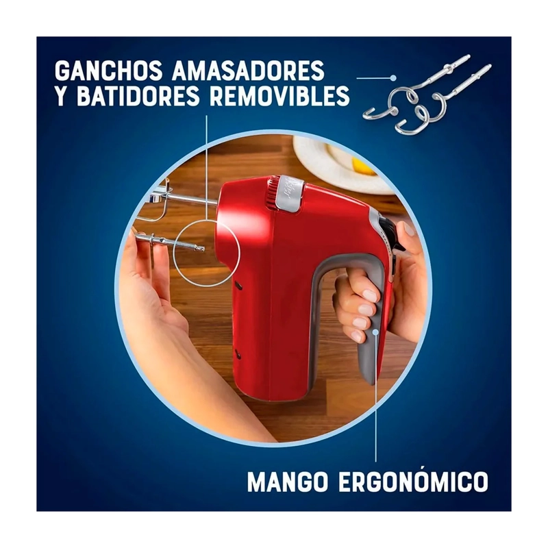 BATIDORA ELECTRICA OSTER DE MANO 7 VELOCIDADES + TURBO 320W - 2