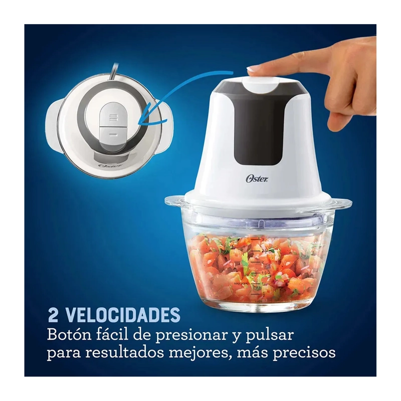 MINI PICADORA DE ALIMENTOS OSTER TAZON DE VIDRIO - 4