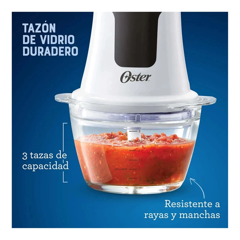 MINI PICADORA DE ALIMENTOS OSTER TAZON DE VIDRIO - 5