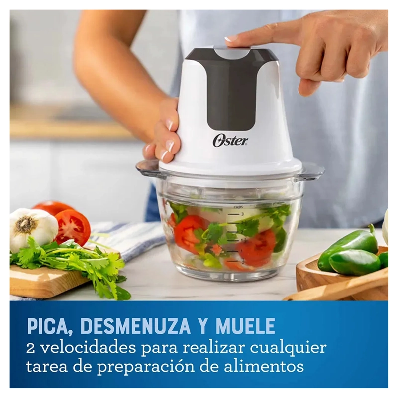 MINI PICADORA DE ALIMENTOS OSTER TAZON DE VIDRIO - 7