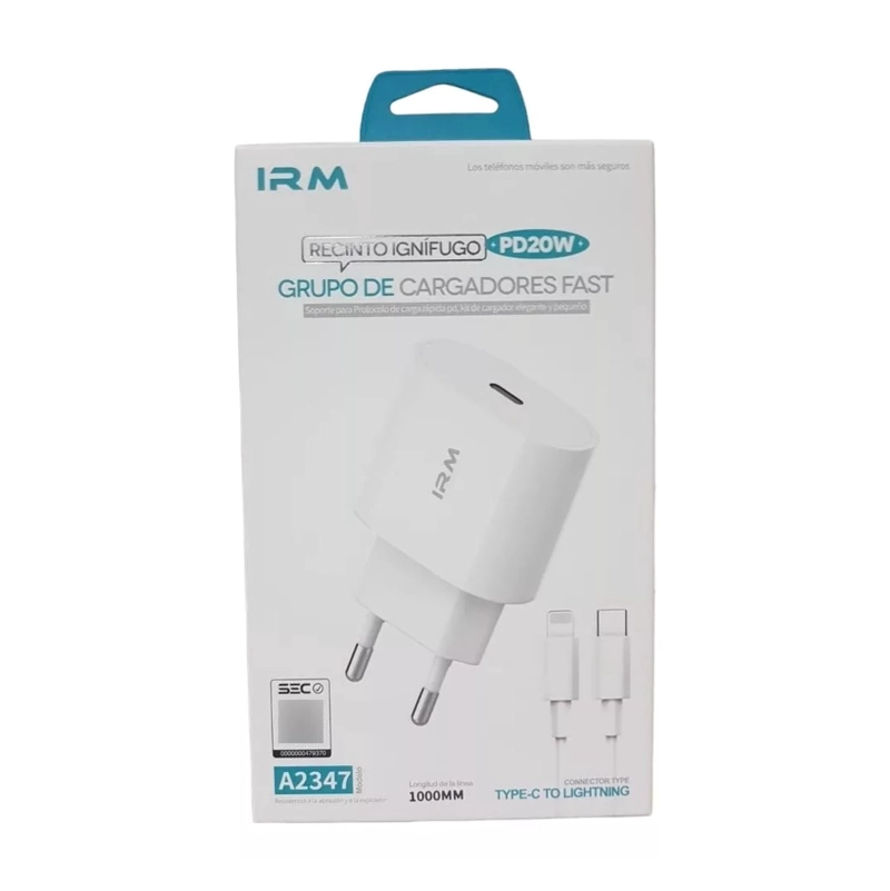 CARGADOR PARA IPHONE CARGA RAPIDA A2347 - 1