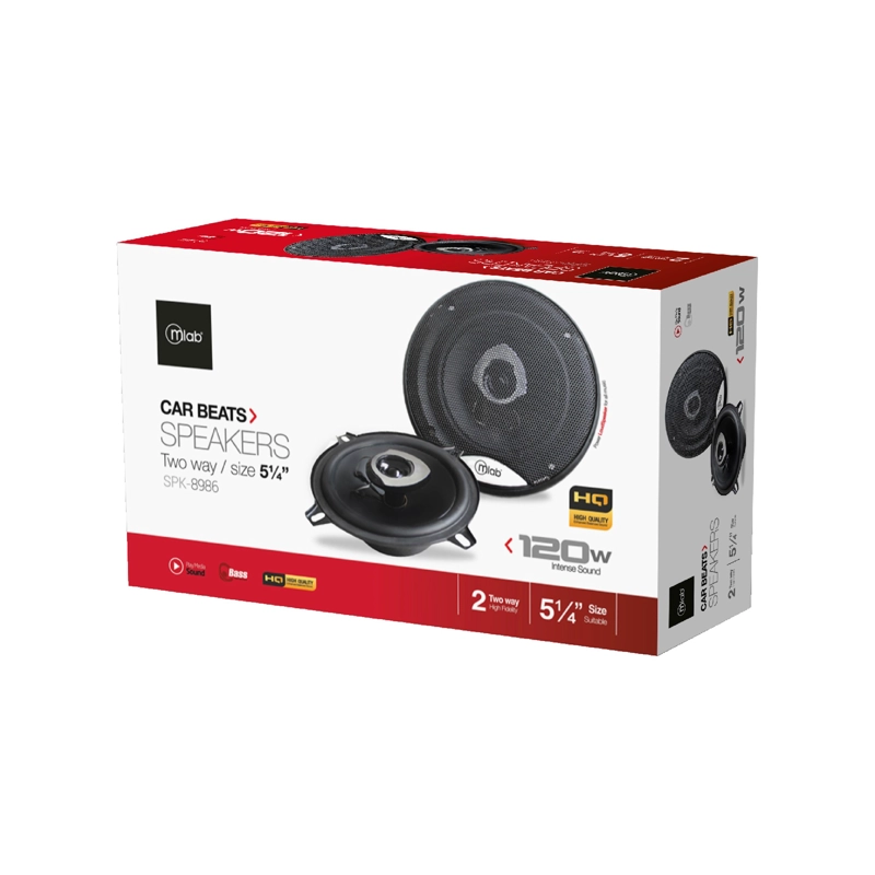 PAR DE PARLANTES PARA AUTO MICROLAB 120W - 2
