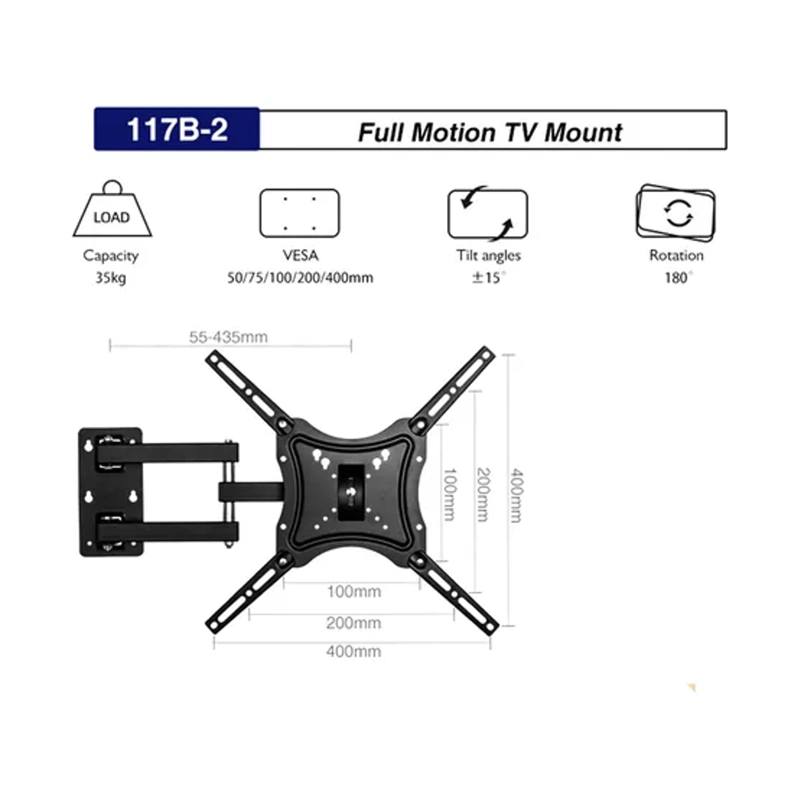 BASE SOPORTE PARA TV GIRATORIA DE 14 A 55 PULGADAS - 4