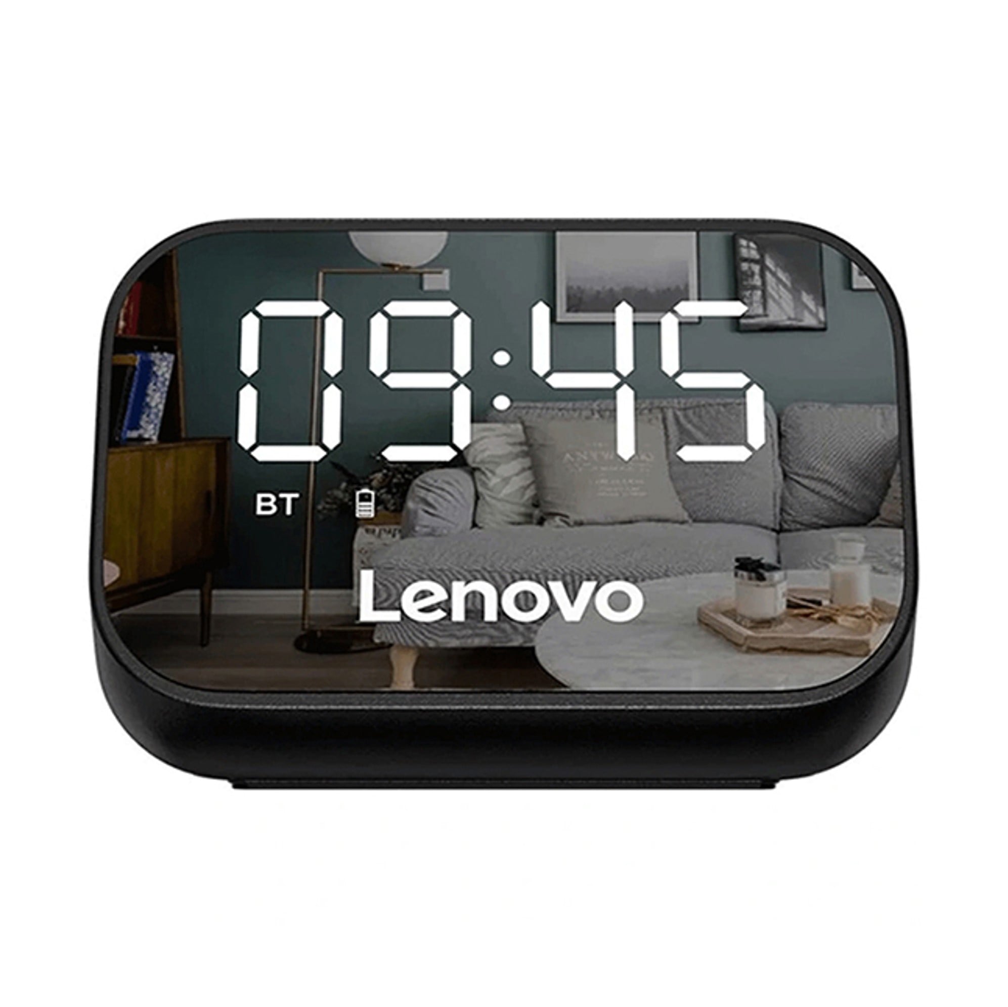 RADIO PARLANTE Y RELOJ DE MESA BLUETOOTH RECARGABLE PORTATIL - 1