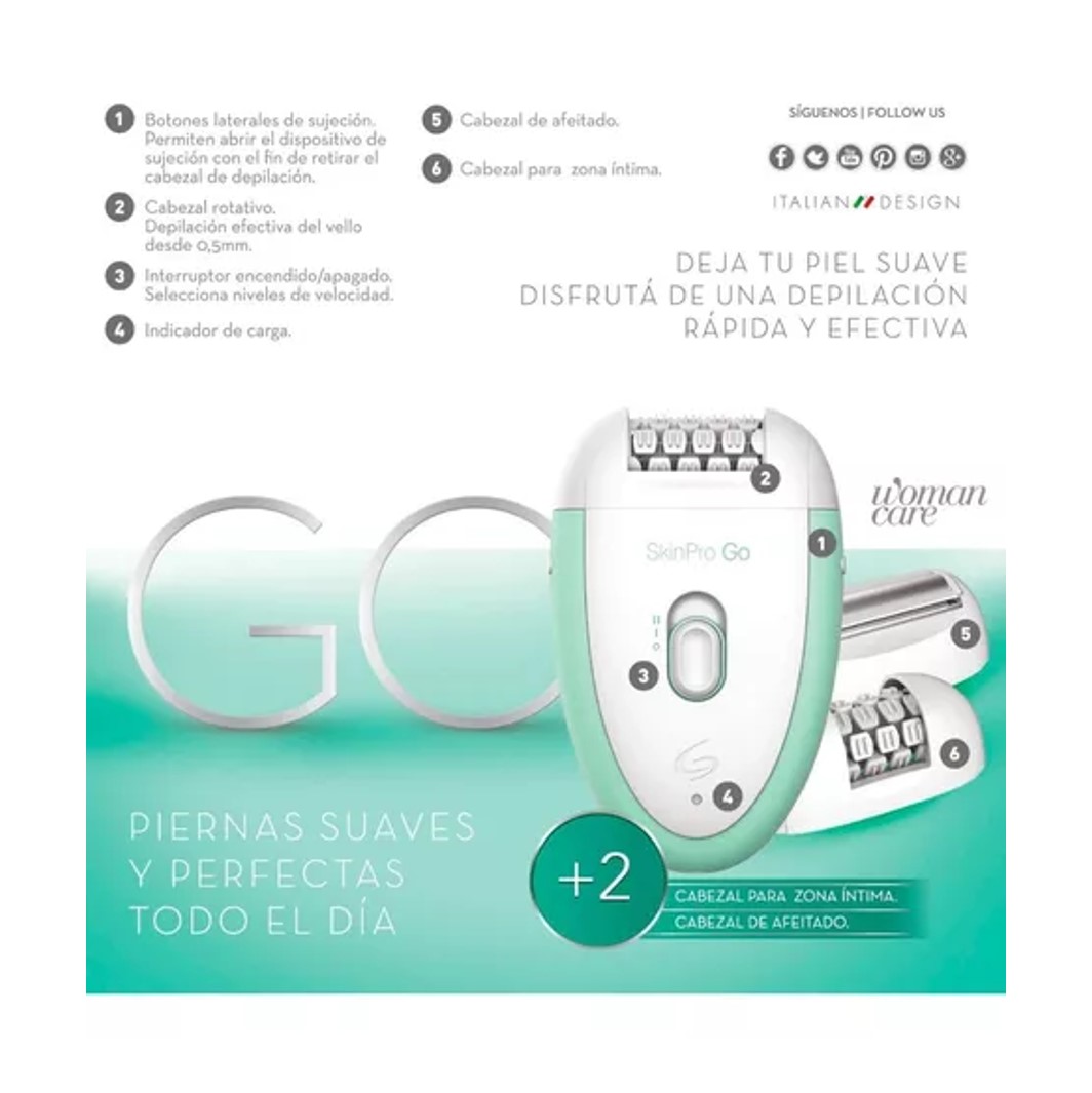 DEPILADORA GAMA SKIN PRO 2 RECARGABLE - 8