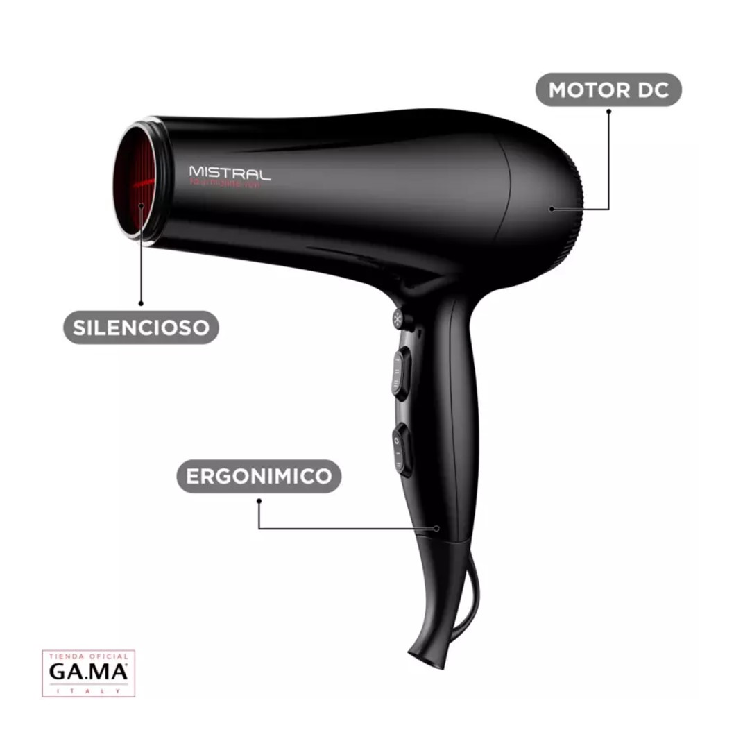 SECADOR DE PELO MISTRAL TURMALINA ION 220 - 3
