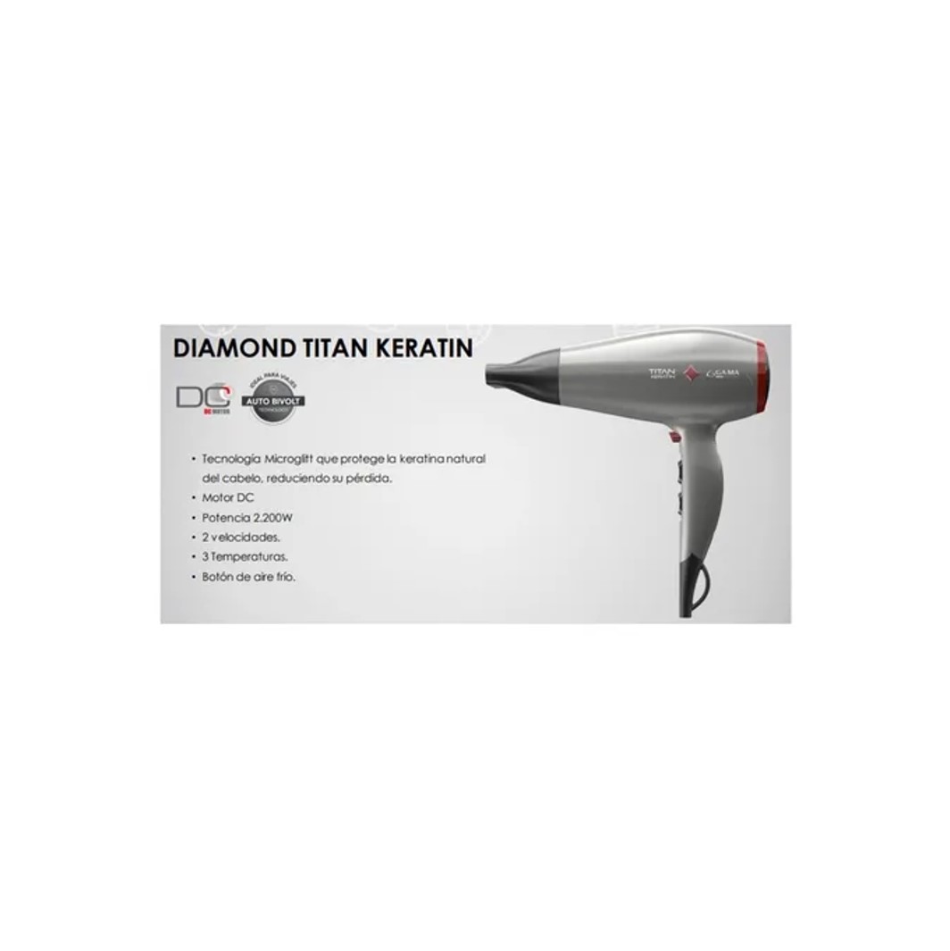 SECADOR DE PELO GAMA TITAN KERATIN 2200W - 4