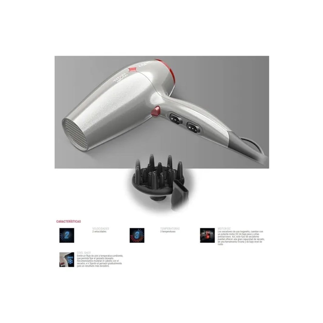 SECADOR DE PELO GAMA TITAN KERATIN 2200W - 5