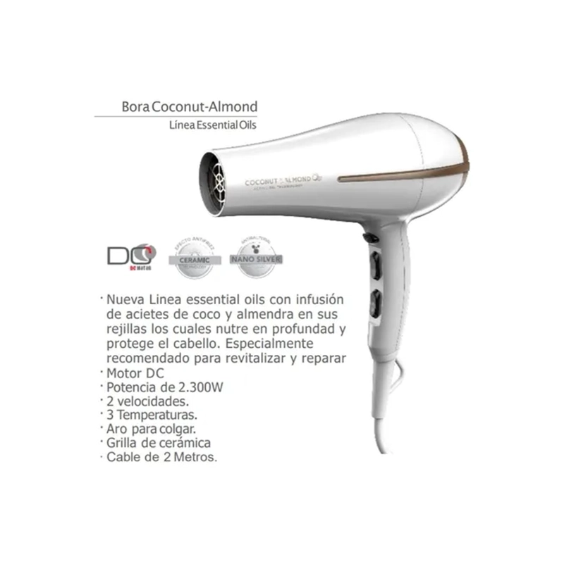 SECADOR DE PELO GAMA COCONUT ST 2300W - 3