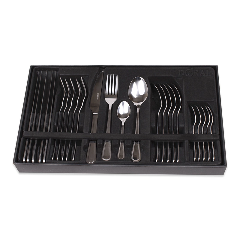 SET DE CUCHILLOS LINEA PRAGA 24 PIEZAS DORAL - 1