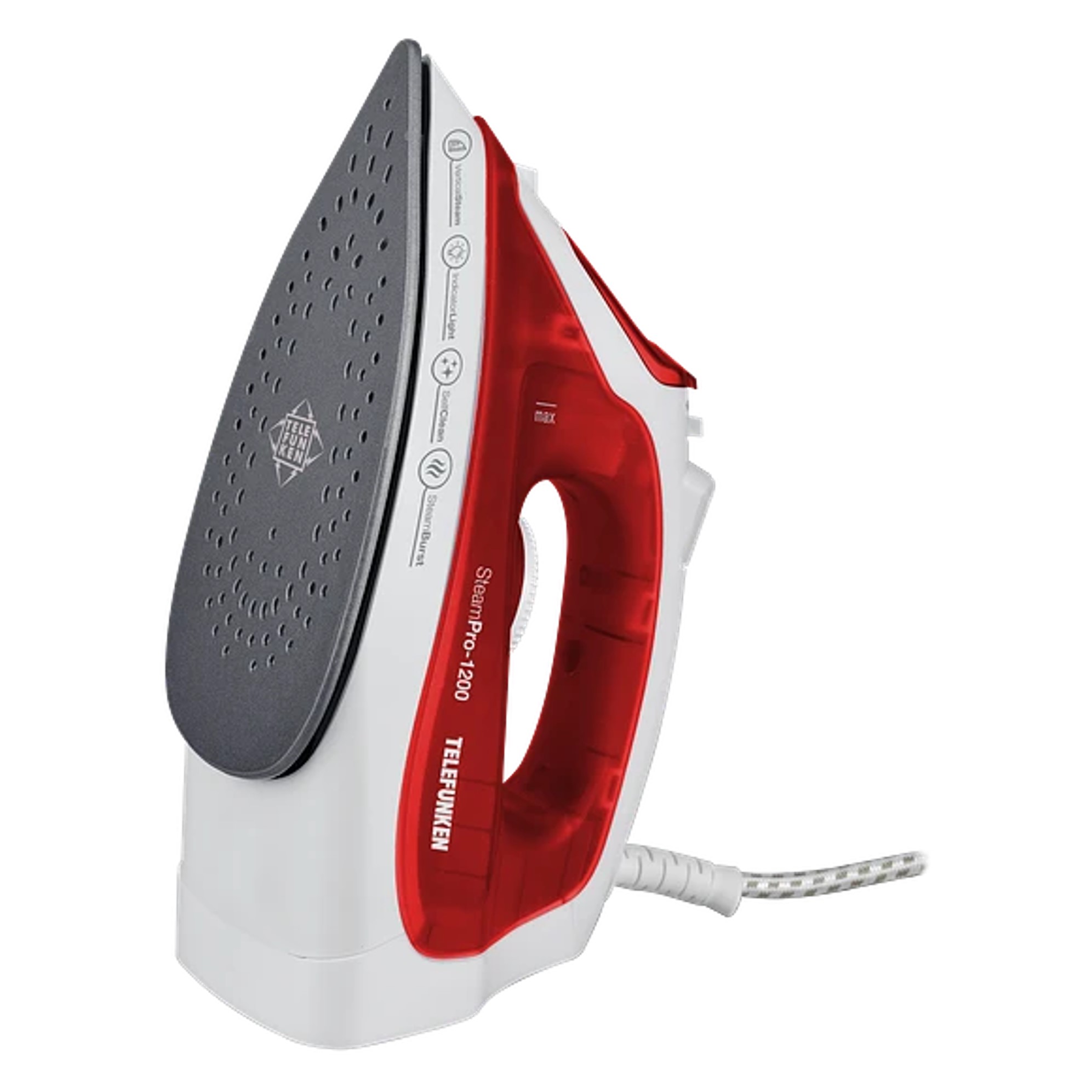 PLANCHA A VAPOR CLASICA STEAMPRO 1200W ROJA - 3