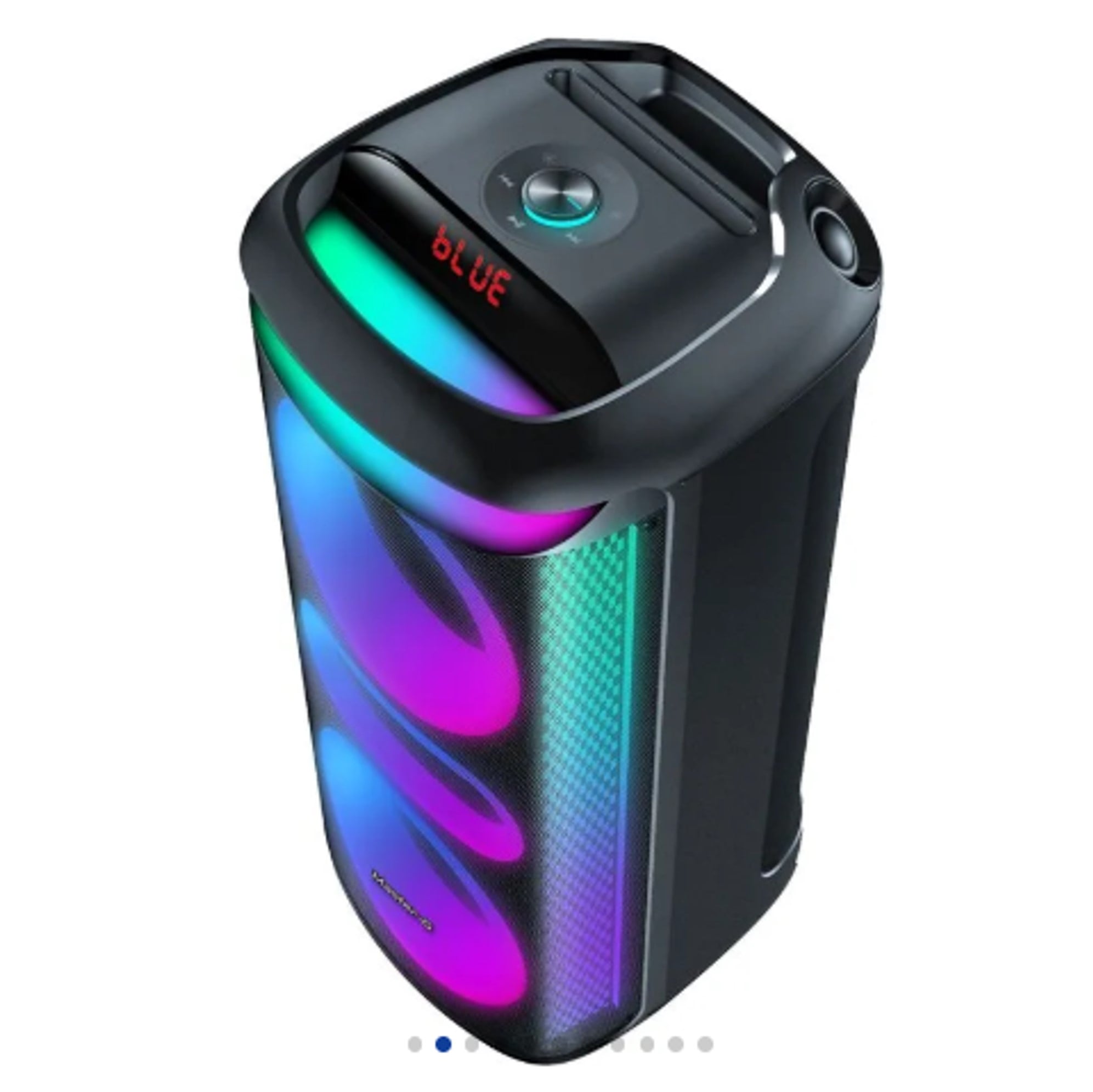 PARLANTE PORTATIL RGB KARAOKE BLUETOOTH 8”X2 CON MICROFONO - 2