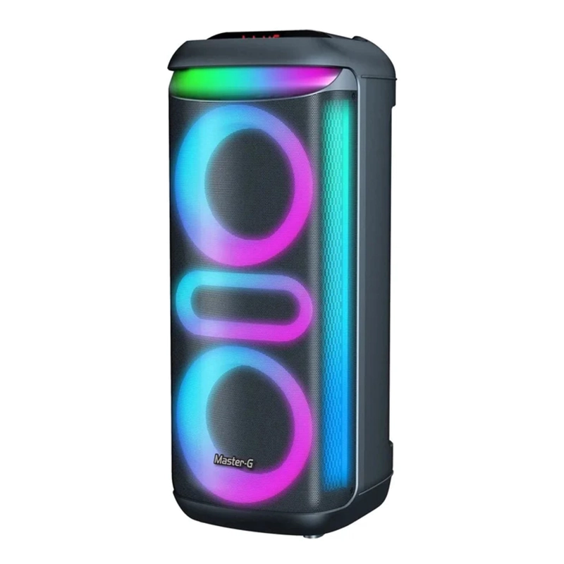 PARLANTE PORTATIL RGB KARAOKE BLUETOOTH 8”X2 CON MICROFONO - 3