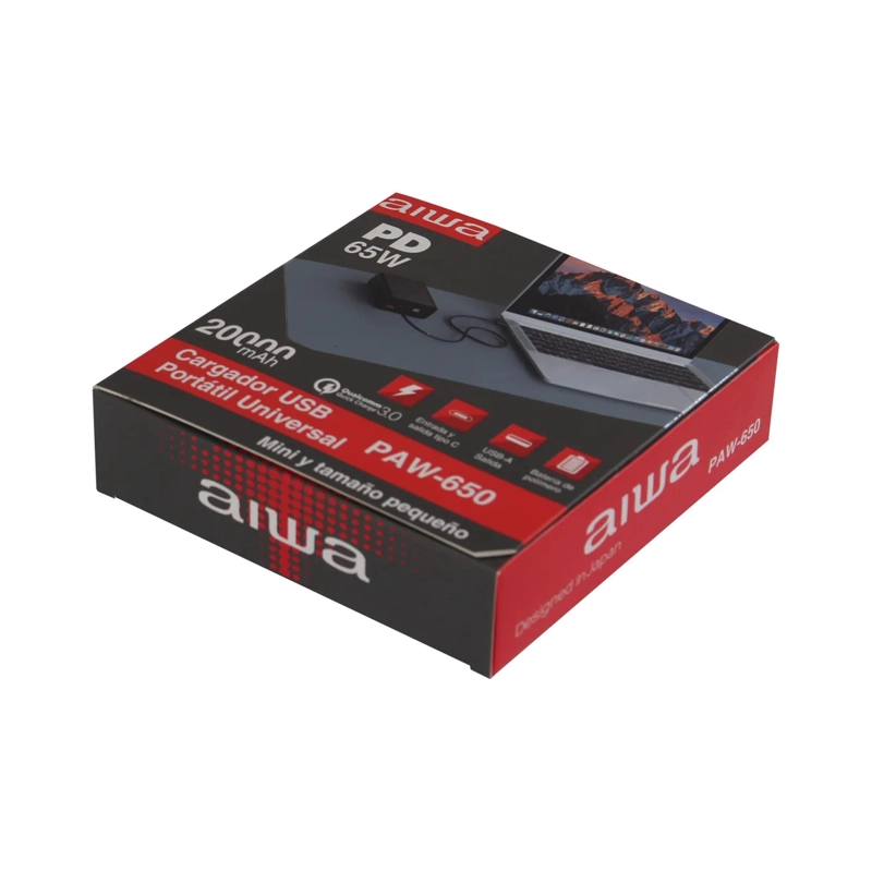 BATERIA EXTERNA CARGADOR PORTATIL AIWA 20000 MAH 65W - 4