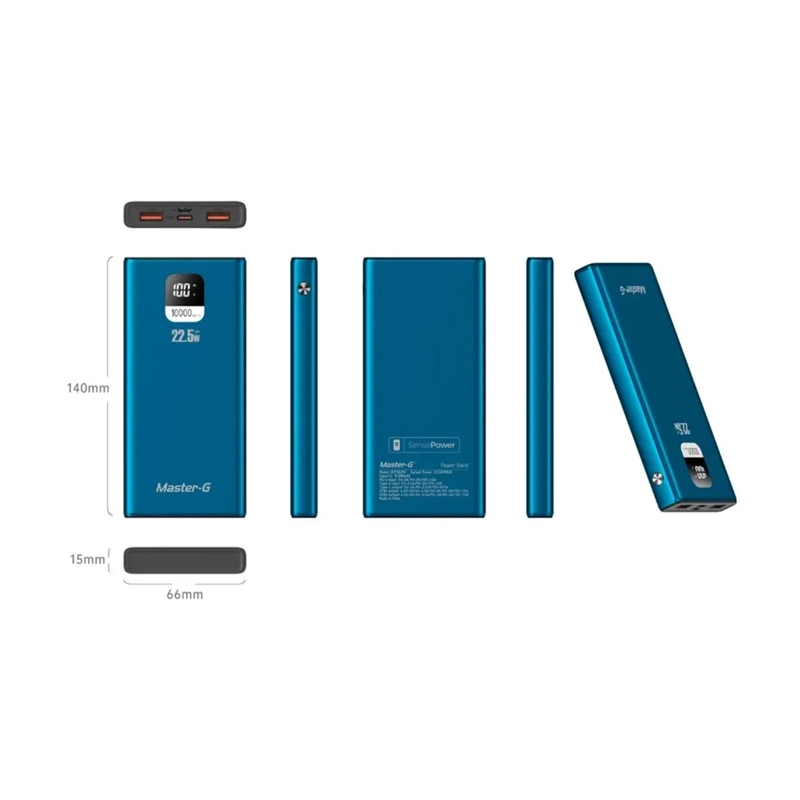 BATERIA EXTERNA CARGADOR PORTATIL MASTER G 10000MAH - 3