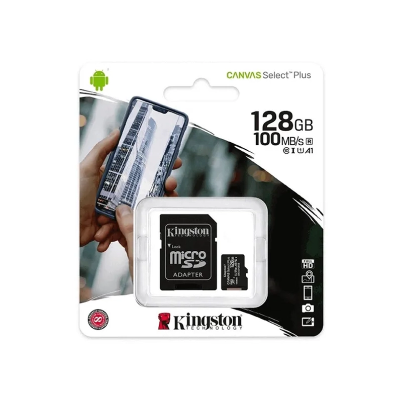 MEMORIA MICRO SD 128GB KINGSTON CANVAS SELECT CLASE 10 - 3