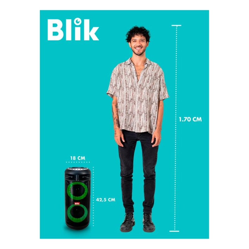 PARLANTE KARAOKE BLUETOOTH BLIK 16W CON MICROFONO - 3
