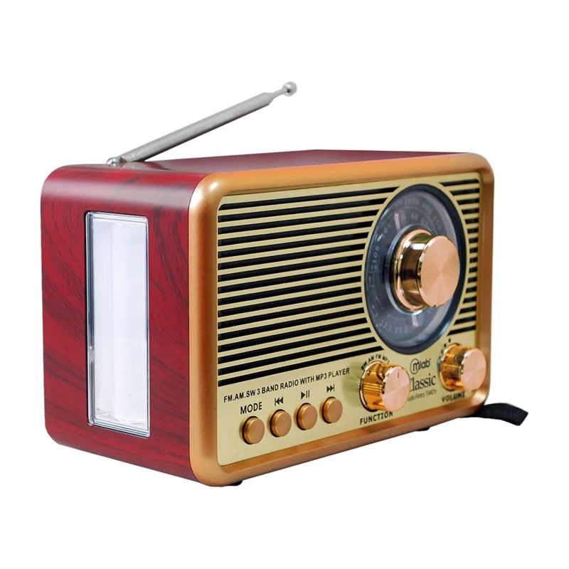 RADIO RETRO CLASICO RECARGABLE BLUETOOTH MICROLAB - 2