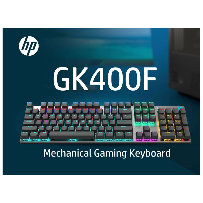 TECLADO GAMER MECANICO HP GK400F LUCES RGB - 3