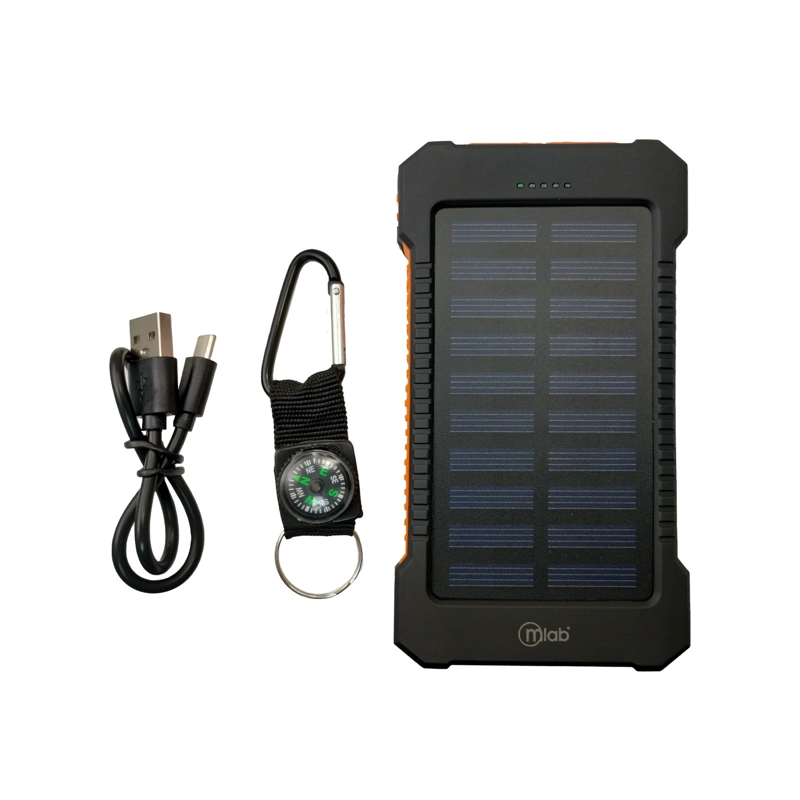 CARGADOR PORTATIL SOLAR 8000MAH MICROLAB - 6