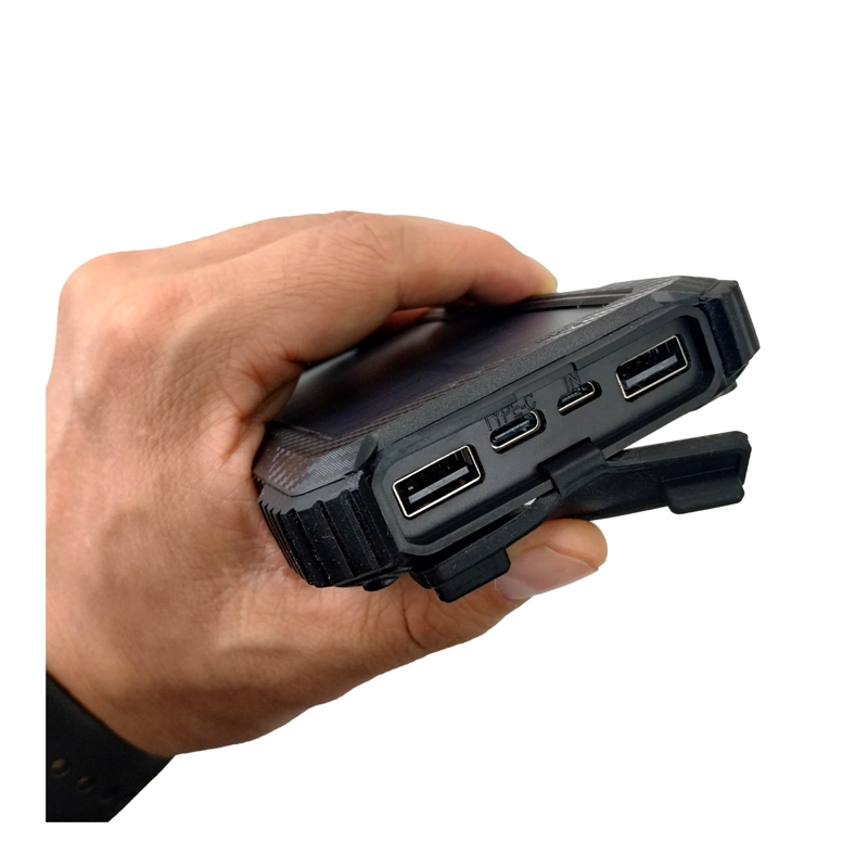 CARGADOR PORTATIL MICROLAB 10000MAH PANEL SOLAR - 2