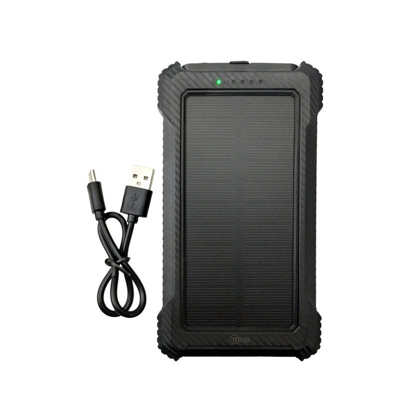 CARGADOR PORTATIL MICROLAB 10000MAH PANEL SOLAR - 4