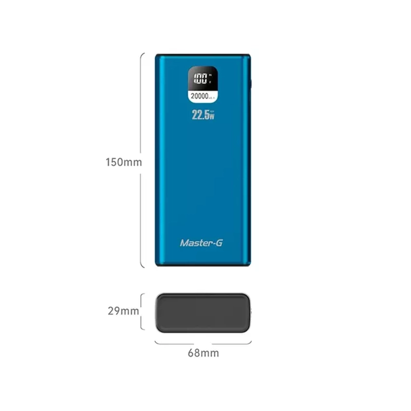 POWER BANK CARGADOR PORTATIL 20000MAH MASTER G - 3
