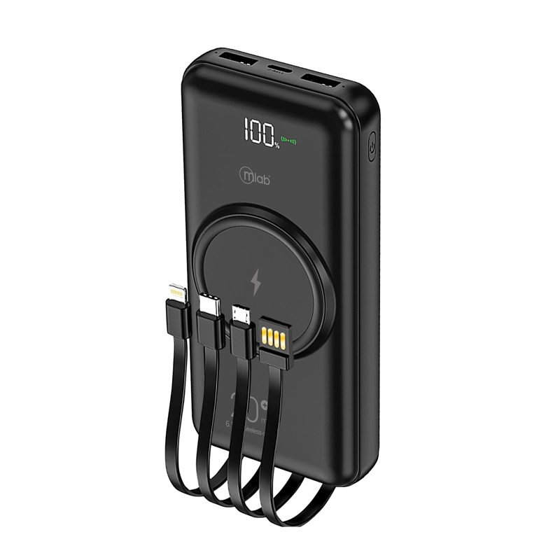 CARGADOR PORTATIL POWER BANK 20000MAH MICROLAB - 1