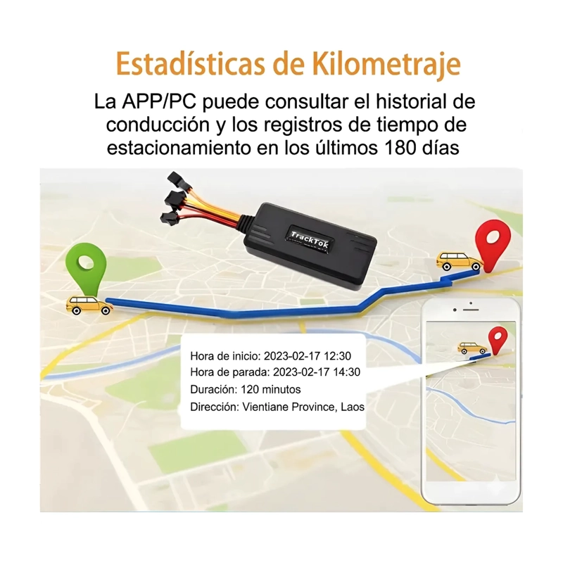 LOCALIZADOR GPS TRACKER 4G CORTA CORRIENTE PARA AUTO Y MOTOCICLETA - 5