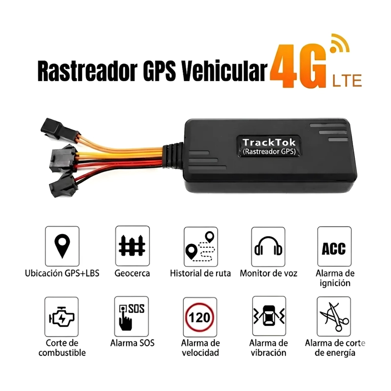 LOCALIZADOR GPS TRACKER 4G CORTA CORRIENTE PARA AUTO Y MOTOCICLETA - 7