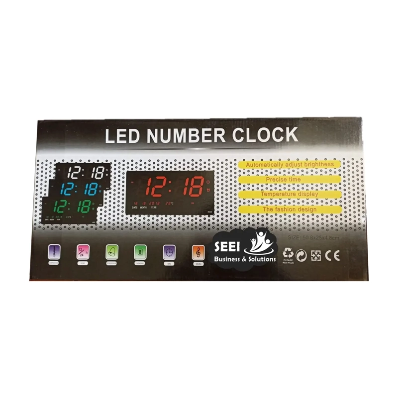 RELOJ DIGITAL DE PARED FECHA TERMOMETRO - 2