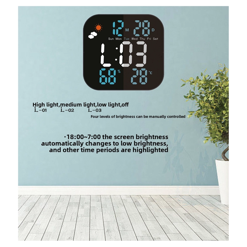 RELOJ DESPERTADOR DE PARED DS-3828L - 5