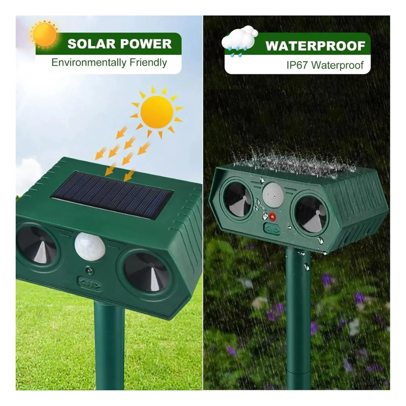 REPELENTE DE ANIMALES DISUASIVO SOLAR ULTRASONICO CON SENSOR DE MOVIMIENTO - 4